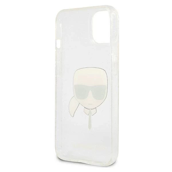 Karl Lagerfeld KLHCP13SKHTUGLS iPhone 13 mini 5,4" srebrny/stříbrný pevný obal Glitter Karl`s Head